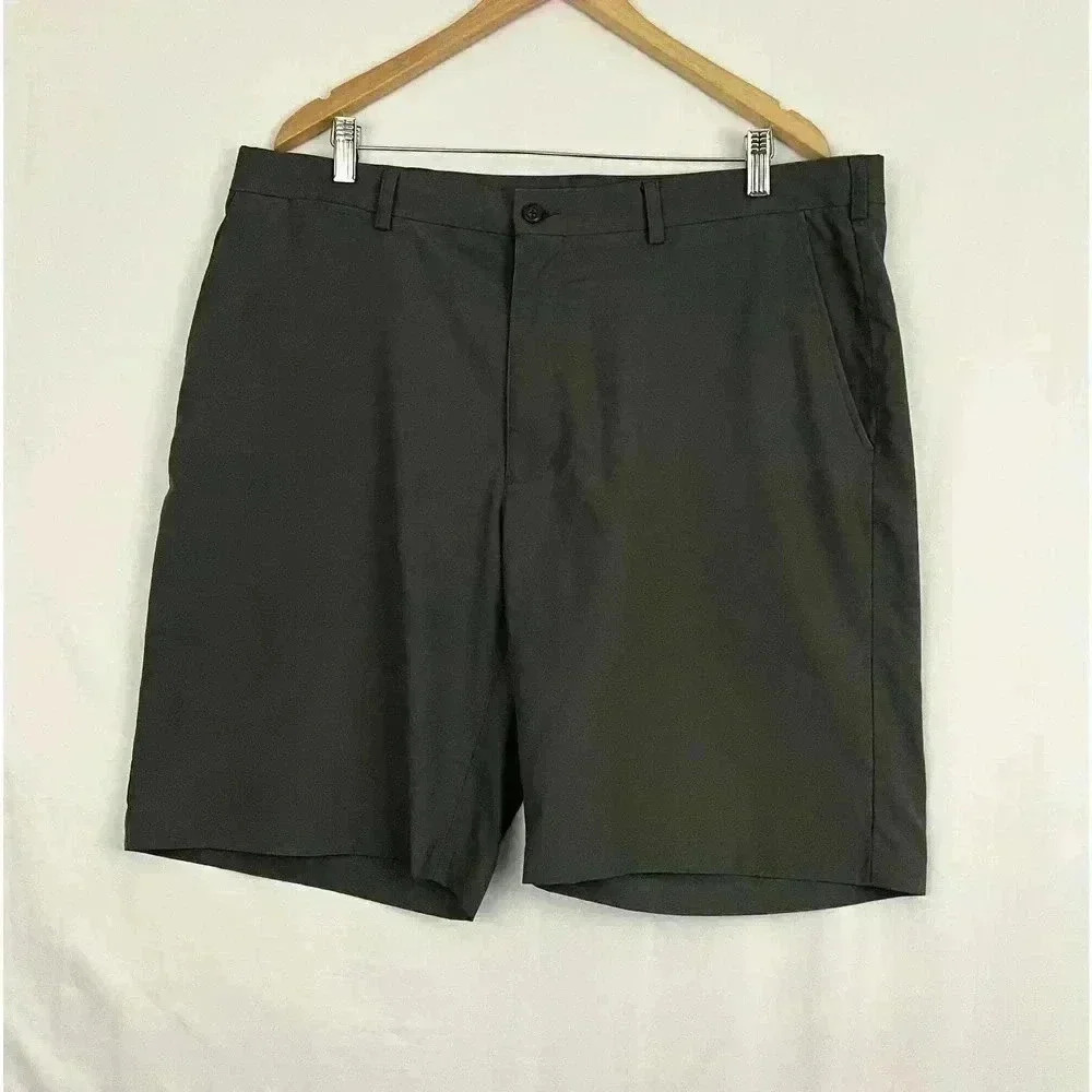 PGA Tour Casual Golf Shorts Sz 38 Gray Flat Front‎ Men's 100% Polyester